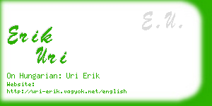 erik uri business card